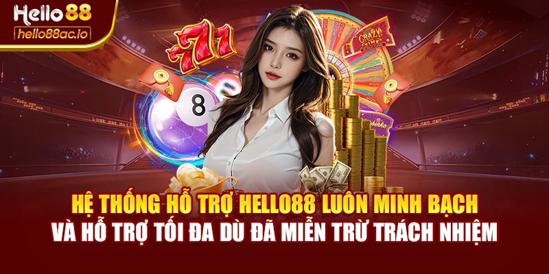 Hệ thống hỗ trợ Hello88 luôn minh bạch và hỗ trợ tối đa dù đã miễn trừ trách nhiệm